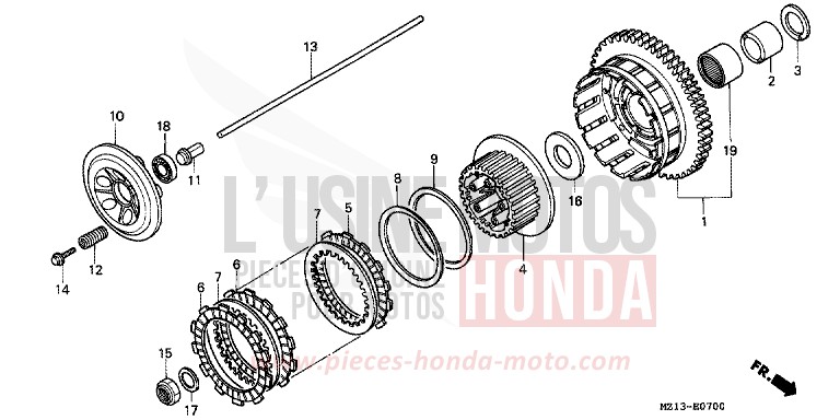 EMBRAYAGE de CB1000F "Big One" PEARL SHINING YELLOW (Y124E) de 1994